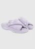 Totes Isotoner Lilac Star Popcorn Turnover Open Toe Slippers - Size 6 Image 2
