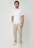 Threadbare Stone Cotton Cargo Trousers With Stretch - 36/L32 Image 3