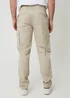 Threadbare Stone Cotton Cargo Trousers With Stretch - 36/L32 Image 2
