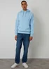 Threadbare Light Blue Cotton Blend Pullover Hoody - M Image 3