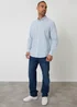 Threadbare Blue Linen Blend Long Sleeve Shirt - M Image 3