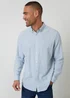 Threadbare Blue Linen Blend Long Sleeve Shirt - M Image 1