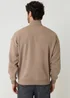 Threadbare Taupe Half Zip Sweatshirt - M Image 2