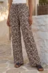 Roman Beige Abstract Wide Leg Trouser - 10 Image 2