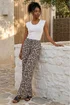 Roman Beige Abstract Wide Leg Trouser - 10 Image 1