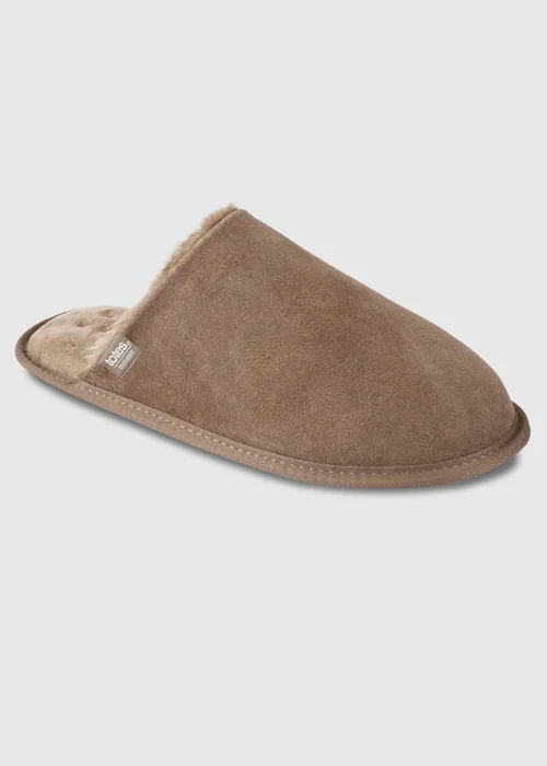 Totes Isotoner Sand Real Suede Mule Slippers - 10 Image 3