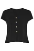Yours Limited Curve Black Short Sleeve Knitted Top - 20 Image 5