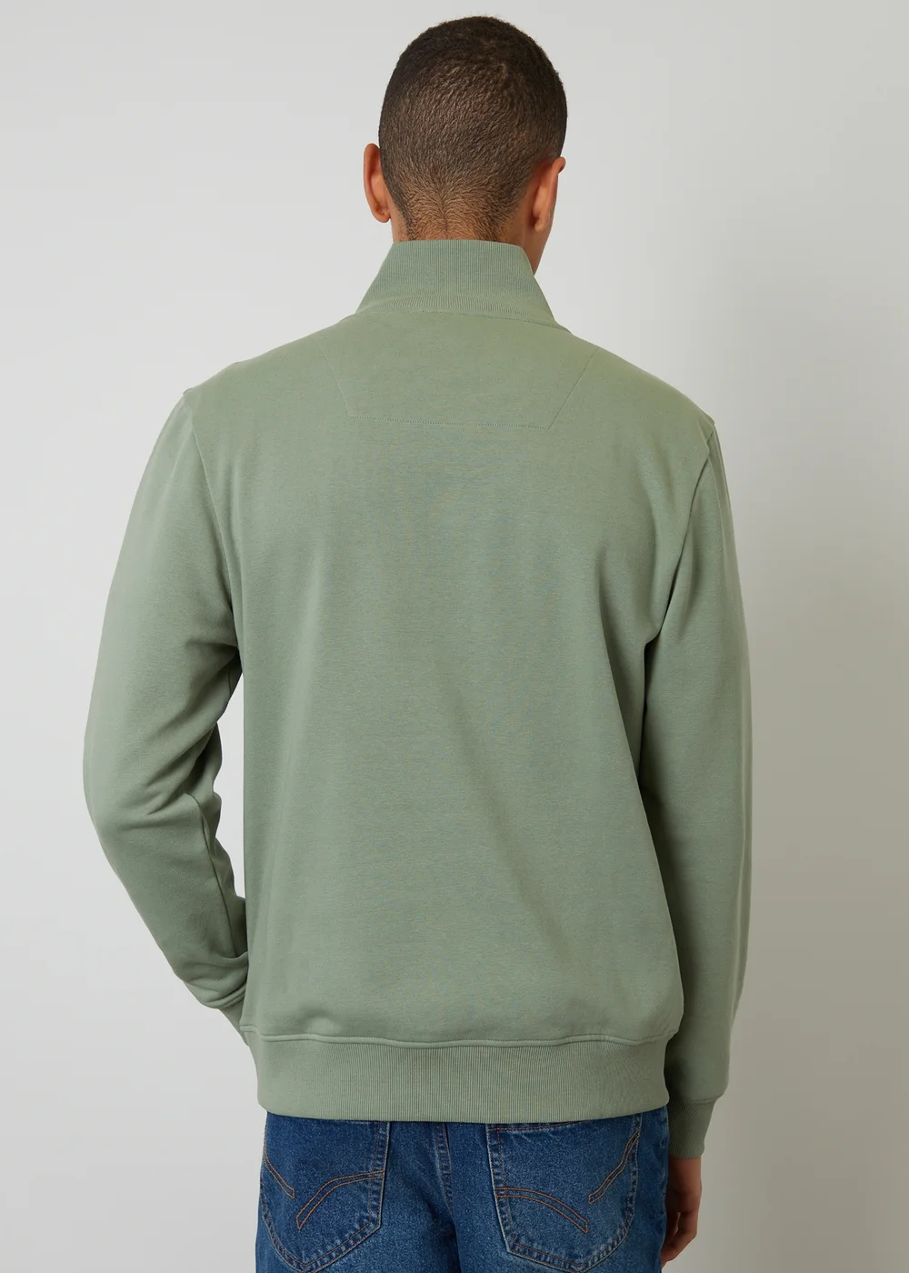 Threadbare Green Quarter Zip Sweatshirt - 2XL Image 2