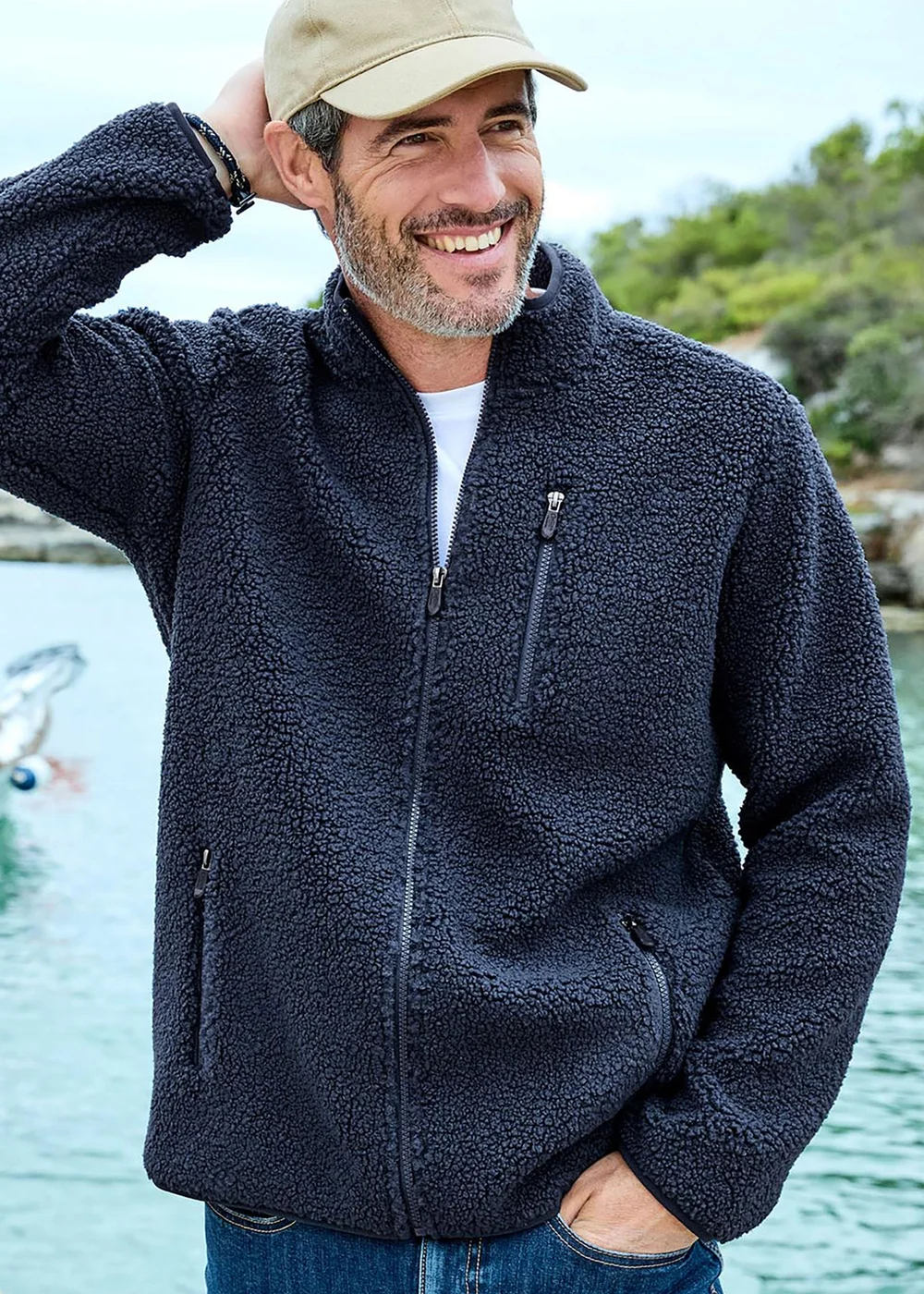 Cotton Traders Dark Sky Sherpa Fleece Jacket - 2XL Image 1