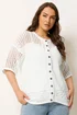 Yours Curve Ivory White Open Stitch Cardigan - 14-16 Image 1