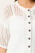 Yours Curve Ivory White Open Stitch Cardigan - 14-16 Image 4
