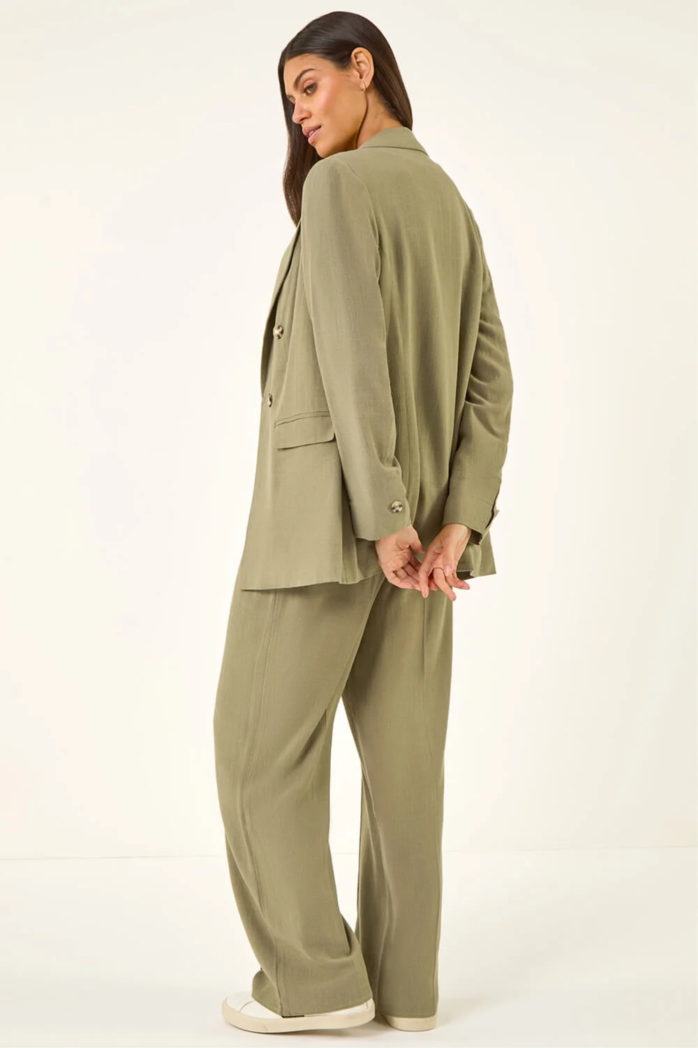 Roman Khaki Linen Mix Blazer - 12 Image 3