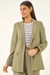 Roman Khaki Linen Mix Blazer - 12 Image 4