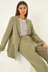 Roman Khaki Linen Mix Blazer - 12 Image 1