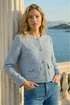 Roman Blue Collarless Boucle Jacket - 16 Image 1