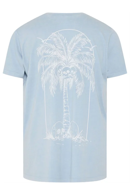 BadRhino Light Blue Acid Wash Graphic T-Shirt - XL Image 2