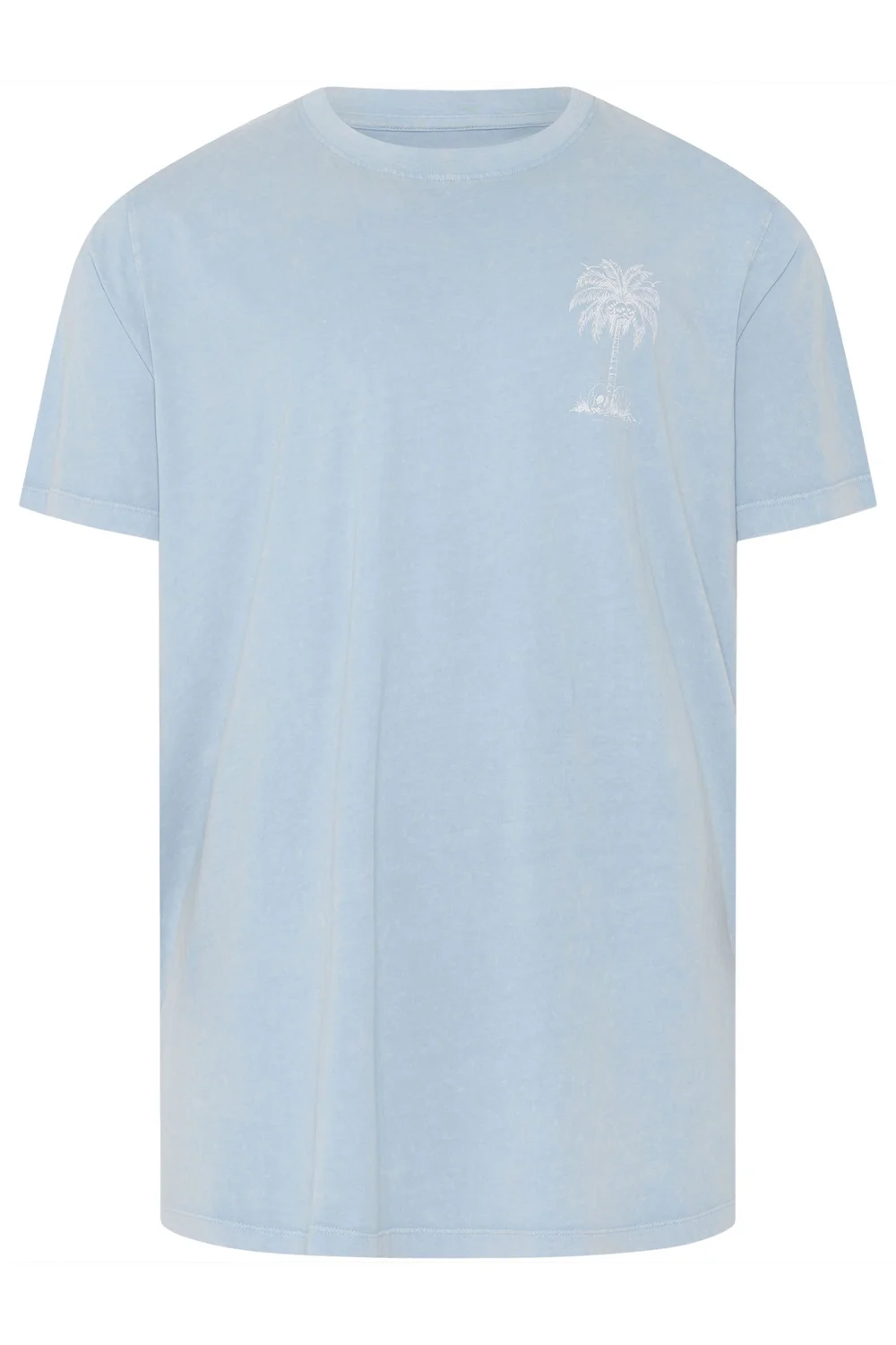 BadRhino Light Blue Acid Wash Graphic T-Shirt - XL Image 1