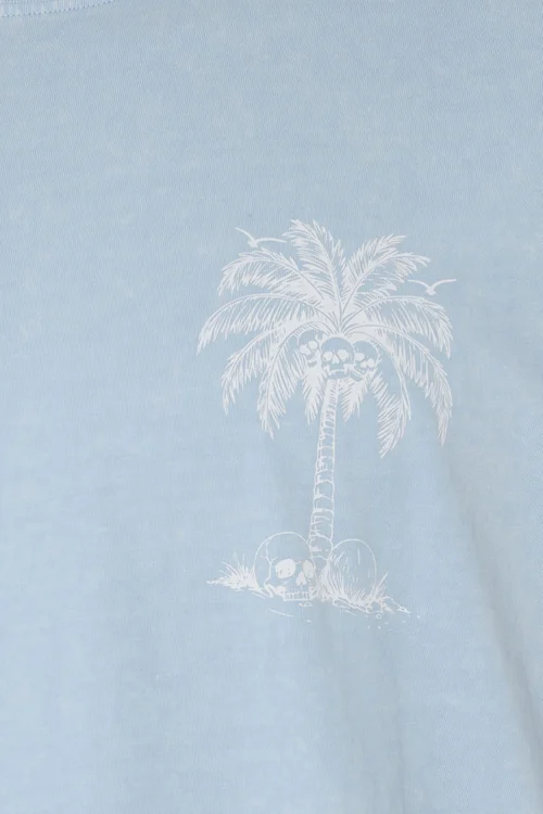BadRhino Light Blue Acid Wash Graphic T-Shirt - XL Image 3