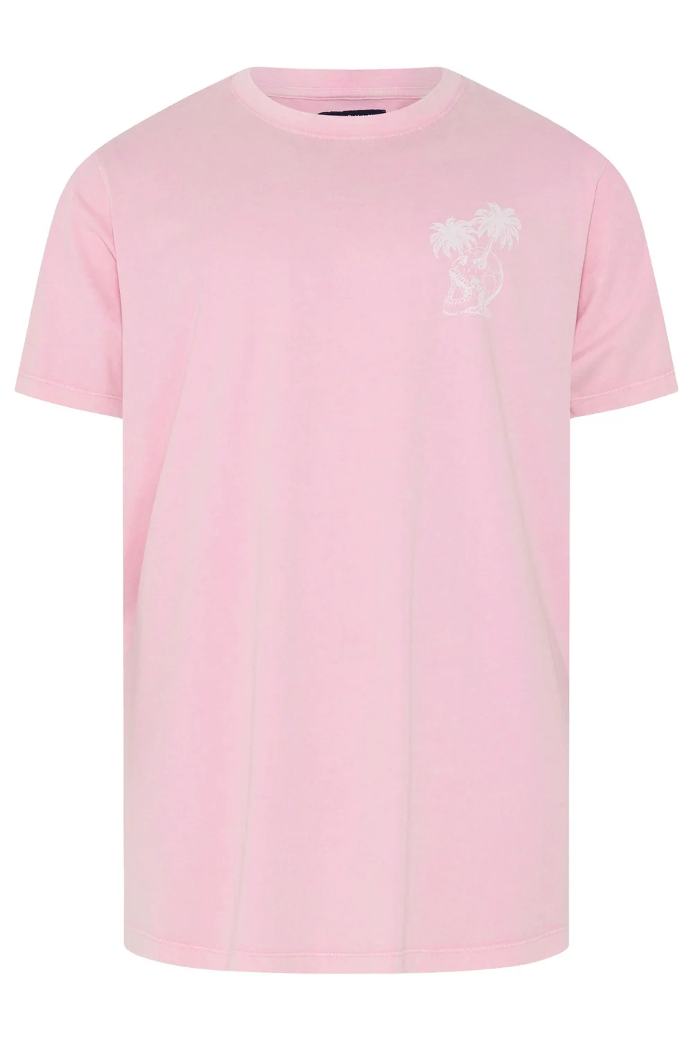 BadRhino Light Pink Acid Wash Graphic T-Shirt - 4XL Image 2