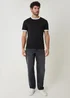 Threadbare Black 2-Pack Cotton Ringer T-Shirts - 2XL Image 3