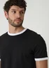 Threadbare Black 2-Pack Cotton Ringer T-Shirts - 2XL Image 4