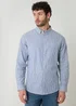 Threadbare Blue Stripe Linen Cotton Blend Long Sleeve Shirt - 2XL Image 5