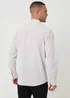 Threadbare Stone Stripe Linen Cotton Blend Long Sleeve Shirt - M Image 2