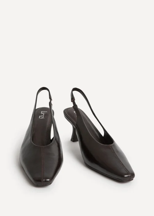 Linzi Method Brown Square Toe Court Heels - Size 7 Image 3