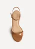 Linzi Charisma Camel Faux Leather Heeled Sandals - Size 3 Image 5