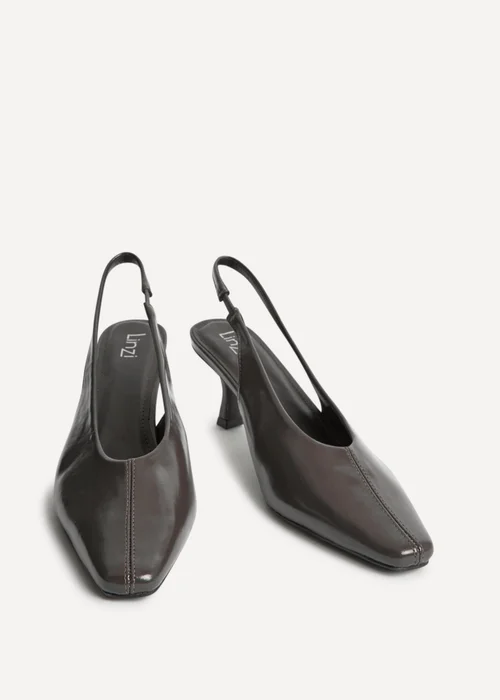 Linzi Method Grey Square Toe Court Heels - Size 7 Image 3