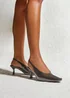 Linzi Method Grey Square Toe Court Heels - Size 7 Image 1