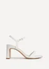 Linzi Charisma White Faux Leather Heeled Sandals - Size 7 Image 2