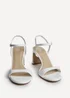 Linzi Charisma White Faux Leather Heeled Sandals - Size 7 Image 3