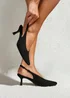 Linzi Method Black Square Toe Court Heels - Size 7 Image 1