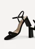 Linzi Charisma Black Faux Suede Heeled Sandals - 8 Image 5