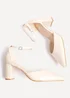 Linzi Leona Nude Faux Leather Court Heels - Size 5 Image 4