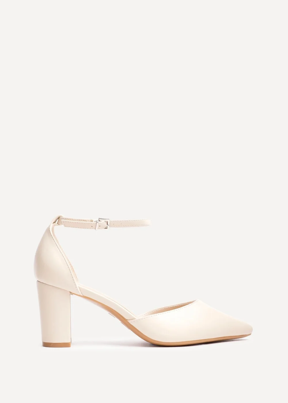 Linzi Leona Nude Faux Leather Court Heels - Size 5 Image 2