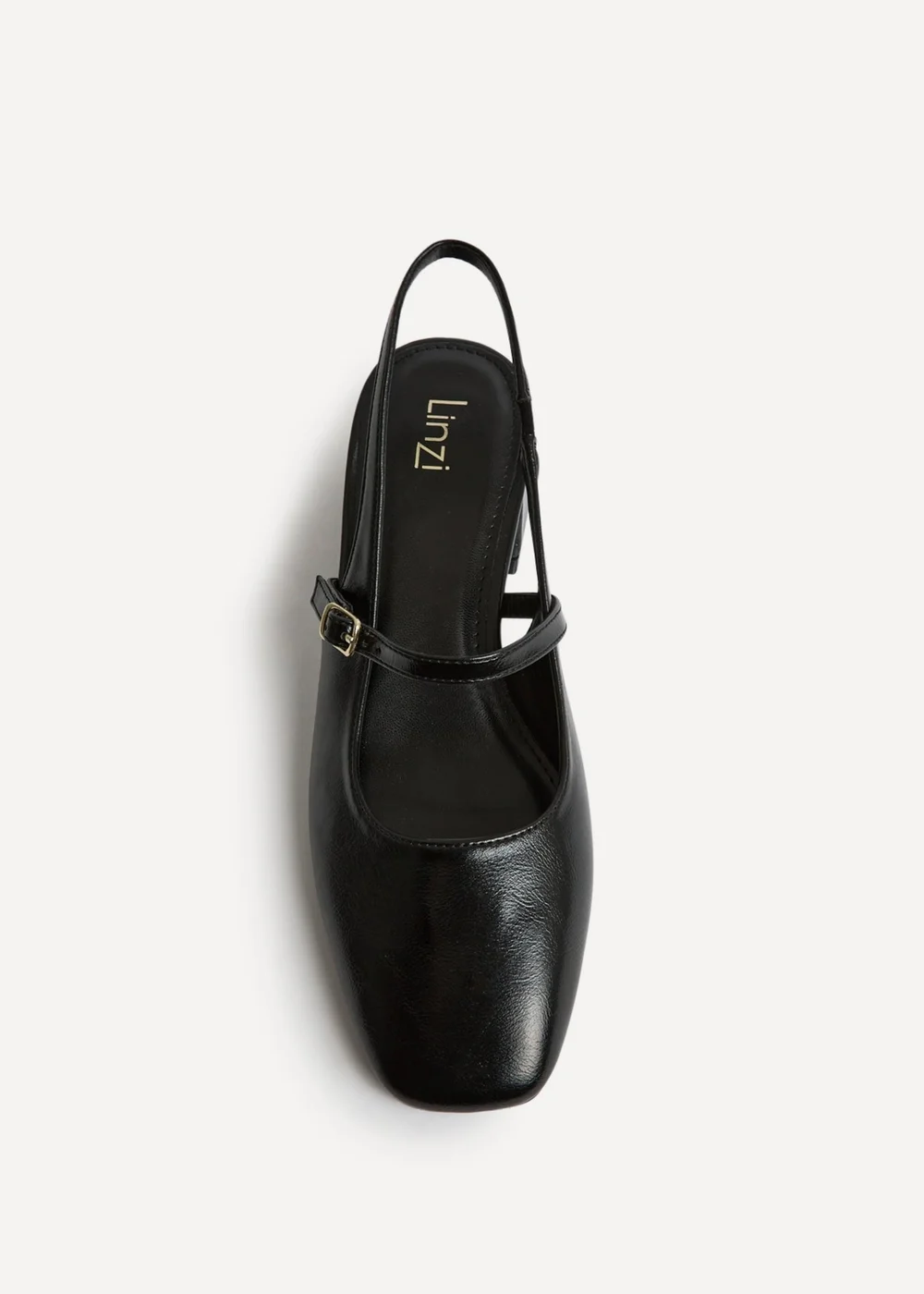 Linzi Society Black Faux Leather Mary Jane Heels - Size 5 Image 3