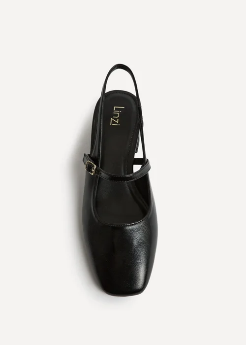 Linzi Society Black Faux Leather Mary Jane Heels - Size 5 Image 3