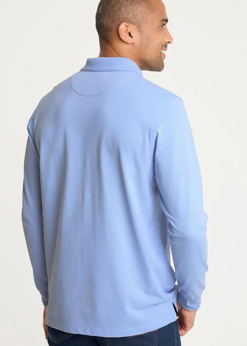 Cotton Traders Blue Sky Long Sleeve Polo Shirt - 2XL Image 3