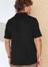 Cotton Traders Black Signature Short Sleeve Textured Polo Shirt - L Image 3