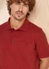 Cotton Traders Rust Signature Short Sleeve Textured Polo Shirt - XL Image 3