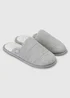 Toes Isotoner Grey Marl Quilted Mule Slippers - 5 Image 2