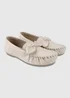 Totes Isotoner Stone Linen Bow Moccasin Slippers - 5 Image 2