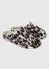 Totes Isotoner Animal Print Swept Back Mule Slippers - 4 Image 2