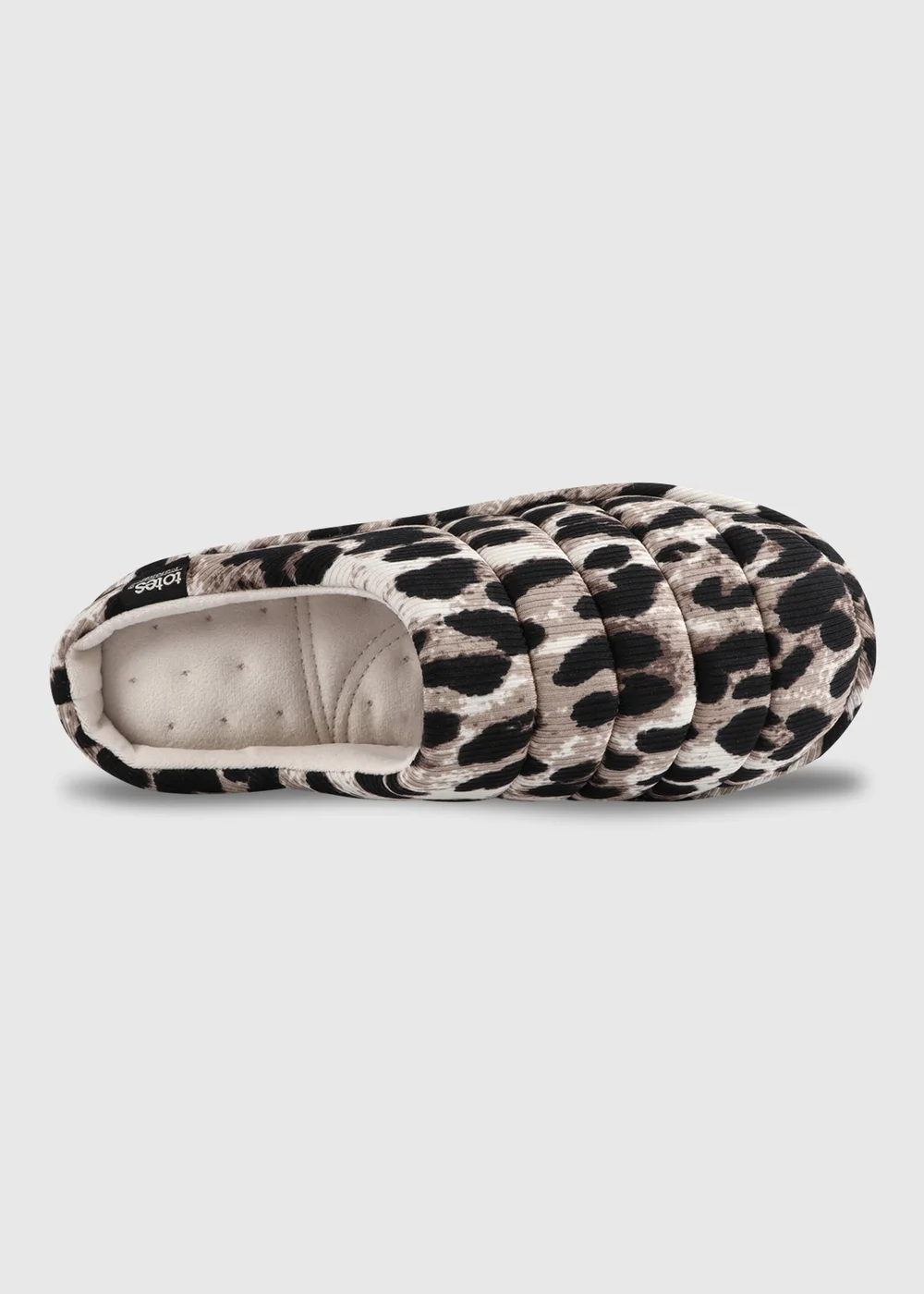 Totes Isotoner Animal Print Swept Back Mule Slippers - 4 Image 4