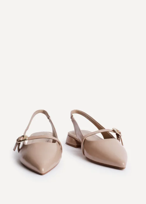 Linzi Align Nude Faux Leather Ballet Flats - Size 6 Image 3