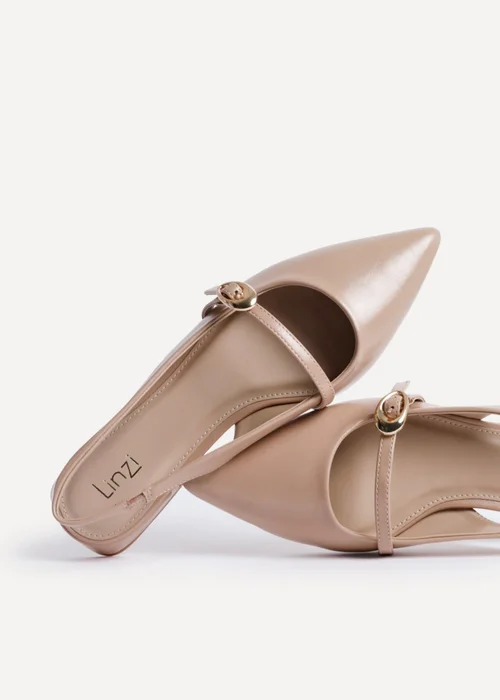 Linzi Align Nude Faux Leather Ballet Flats - Size 6 Image 5