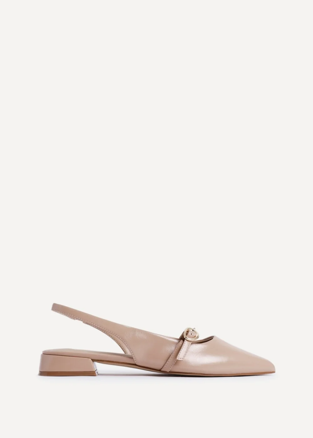 Linzi Align Nude Faux Leather Ballet Flats - Size 6 Image 2
