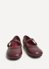 Linzi Routine Burgundy Woven Effect Ballet Flats - Size 5 Image 3